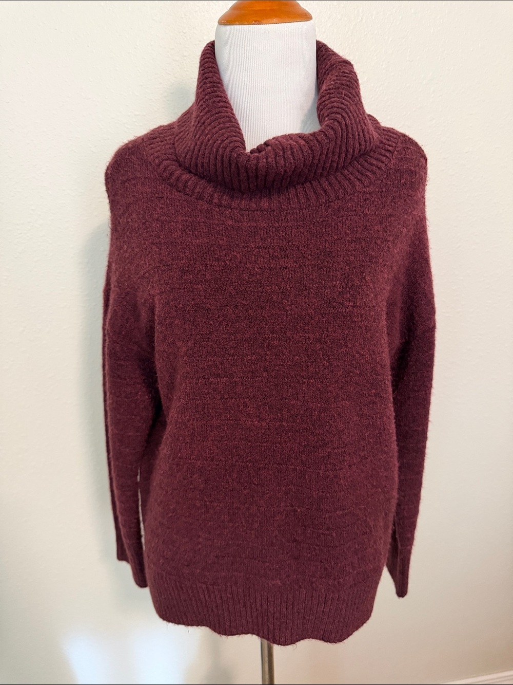 Old Navy Wine Cowl Neck Turtleneck Sweater